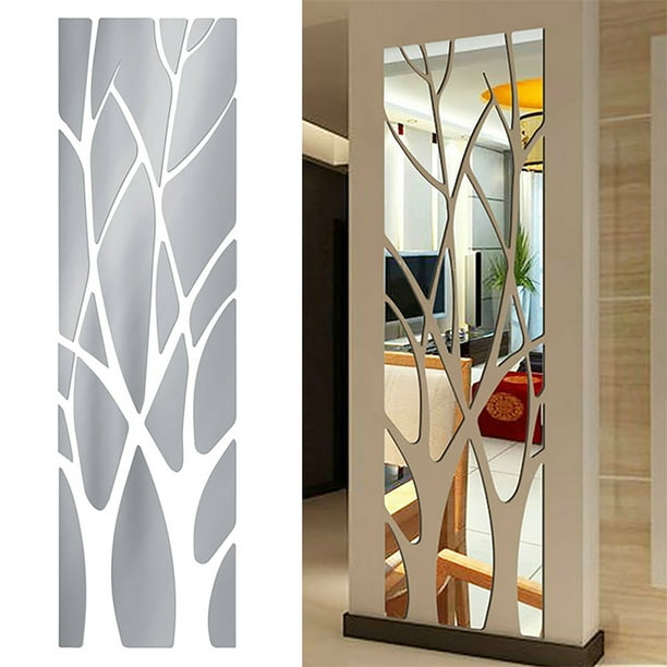 DIY 3D Acrylic Modern Mirror-Decal Mural Wall Sticker Home Decor Removable 